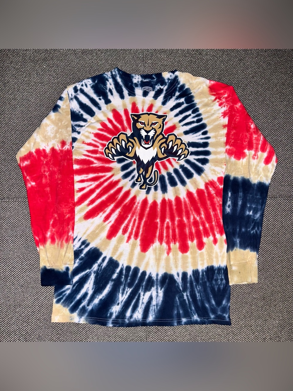 Rare Florida Panther NHL Hockey Tie-Dye Long Sleeve Shirt